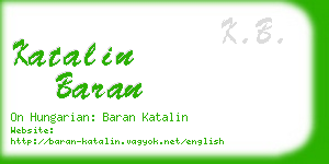katalin baran business card